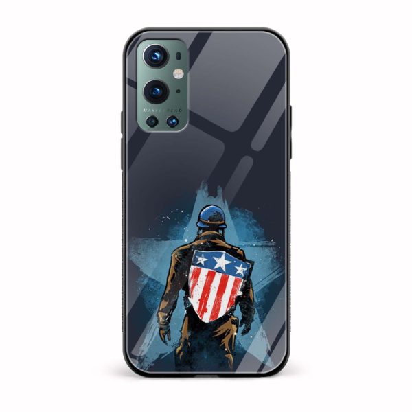 Captain America Printed Glass Back Phone Case