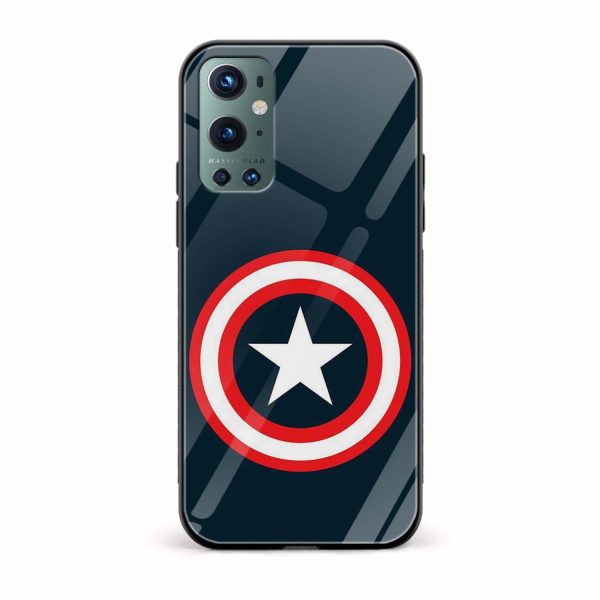 Captain America Printed Glass Back Phone Case