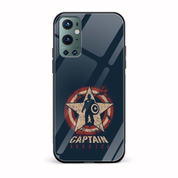 Captain America Printed Glass Back Phone Case