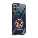 Captain America Printed Glass Back Phone Case - Image 2