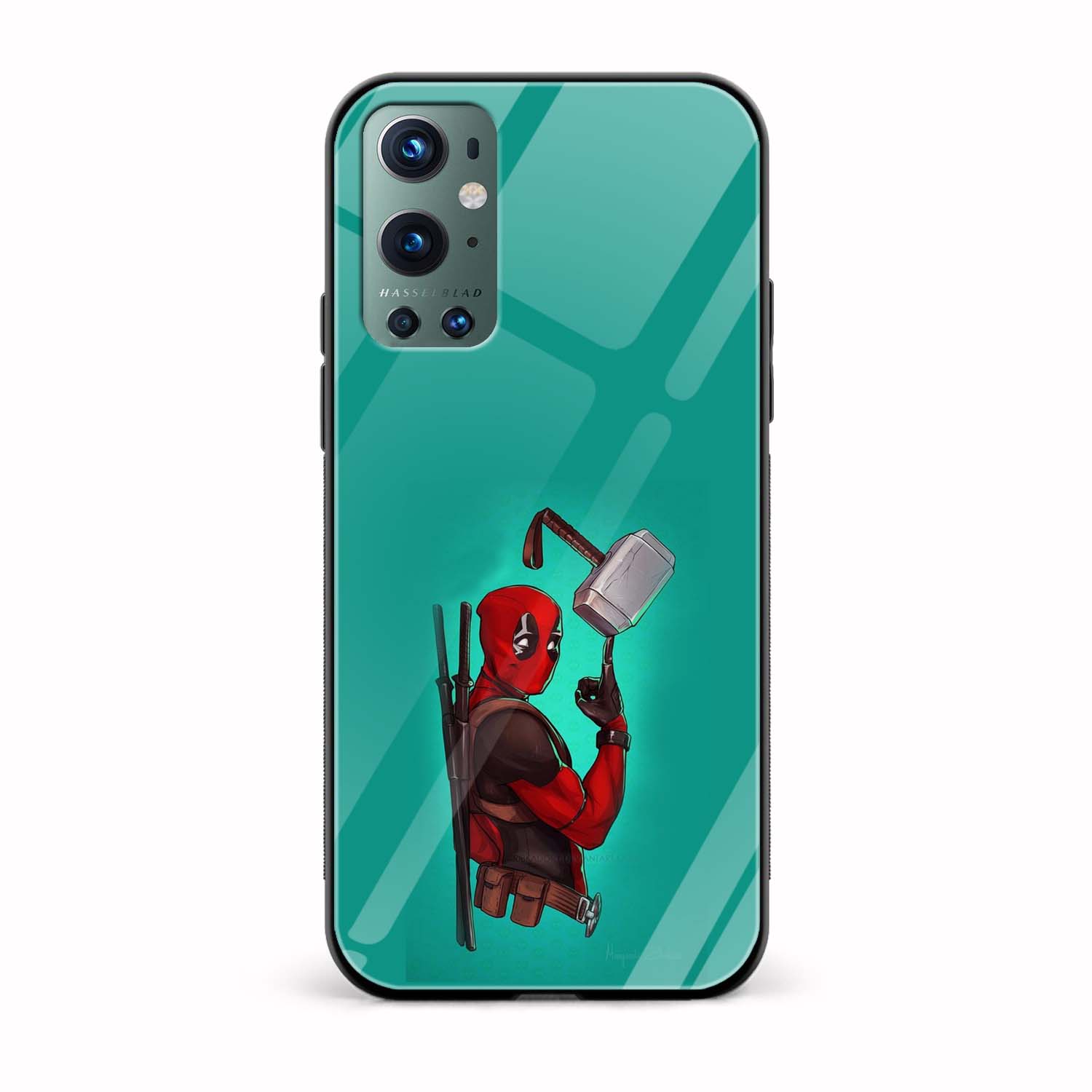 Deadpool Printed Glass Back Phone Case Deadpool Printed Glass Back Phone Case - Image 1