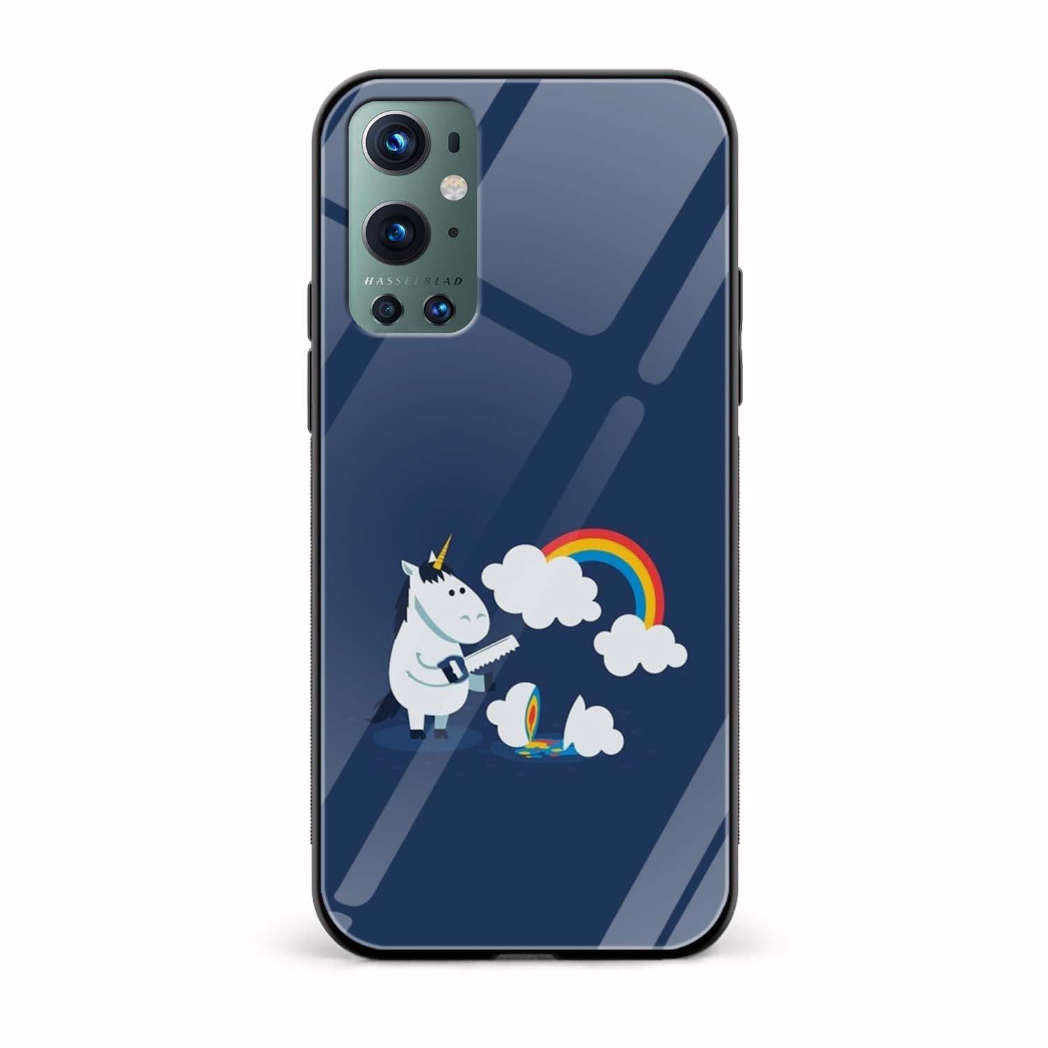 Minimal - Unicorn Printed Glass Back Phone Case Minimal - Unicorn Printed Glass Back Phone Case - Image 1