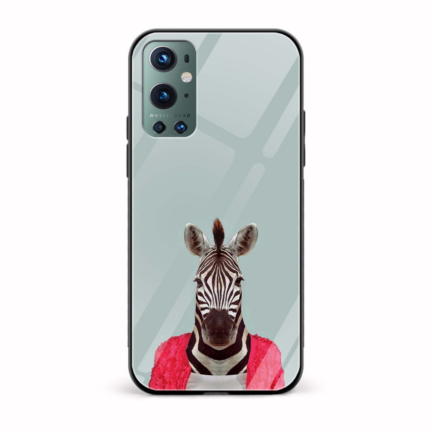 Minimal - Zebra Printed Glass Back Phone Case Minimal - Zebra Printed Glass Back Phone Case - Image 1