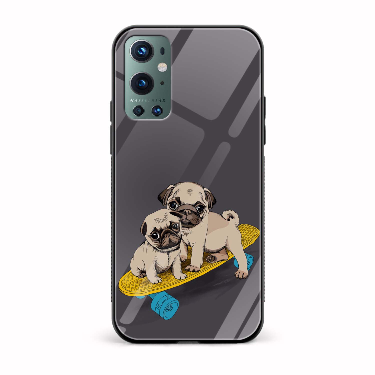 Minimal - Pug Printed Glass Back Phone Case Minimal - Pug Printed Glass Back Phone Case - Image 1