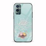 Love Printed Glass Back Phone Case