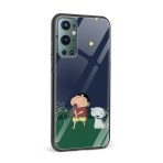 Shinchan Printed Glass Back Phone Case - Image 2
