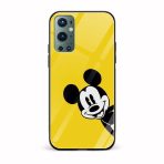 Mickey Mouse Printed Glass Back Phone Case