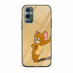 Jerry Cartoon Printed Glass Back Phone Case