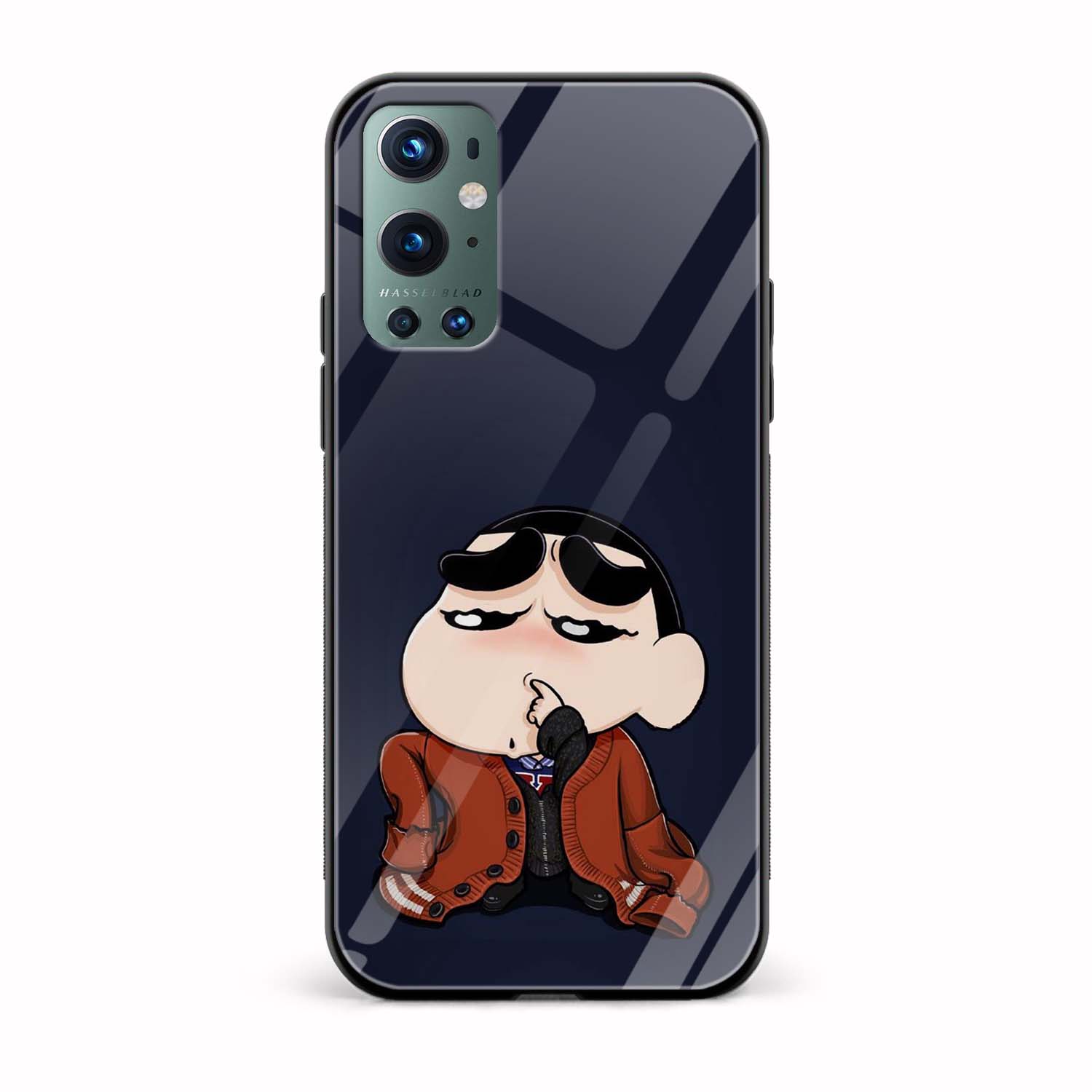 Shinchan Printed Glass Back Phone Case Shinchan Printed Glass Back Phone Case - Image 1