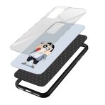 Shinchan Printed Glass Back Phone Case - Image 3