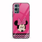 Minnie Mouse Printed Glass Back Phone Case
