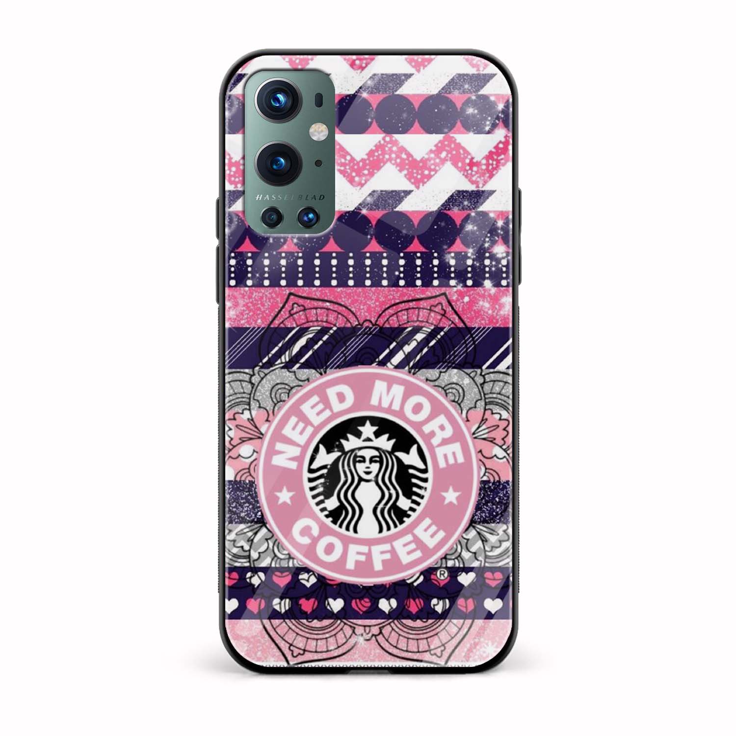 Need More Coffee Printed Glass Back Phone Case Need More Coffee Printed Glass Back Phone Case - Image 1