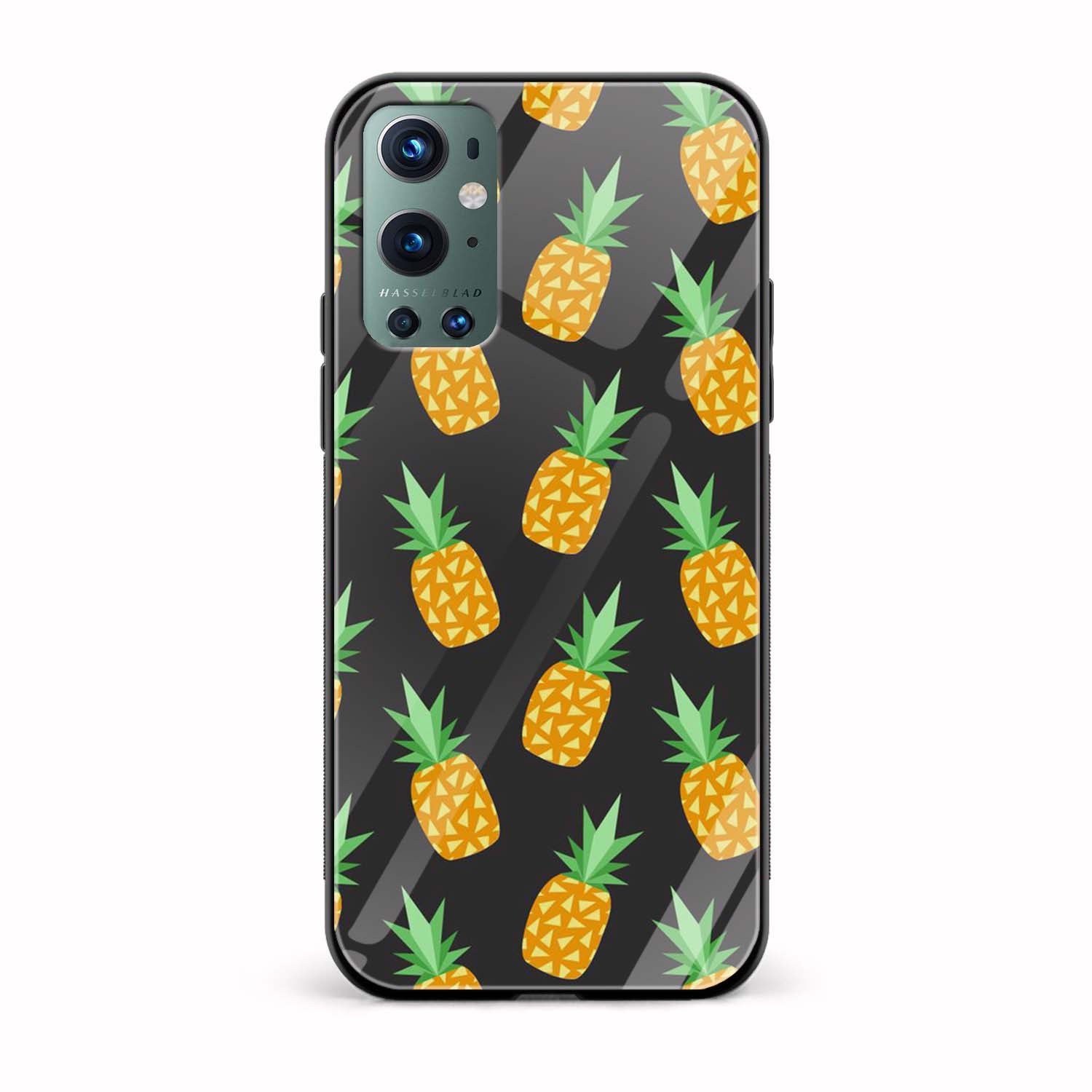 Feminine - Pineapple Printed Glass Back Phone Case Feminine - Pineapple Printed Glass Back Phone Case - Image 1