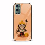 Lord Hanuman Printed Glass Back Phone Case