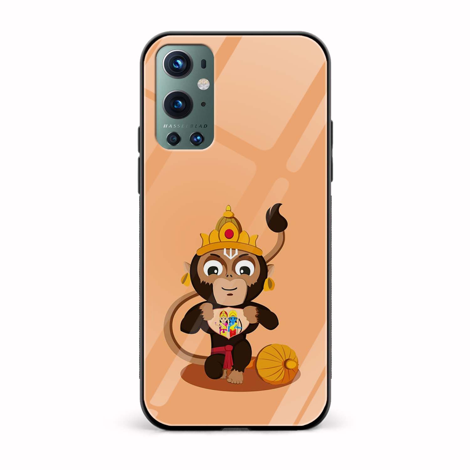 Lord Hanuman Printed Glass Back Phone Case Lord Hanuman Printed Glass Back Phone Case - Image 1