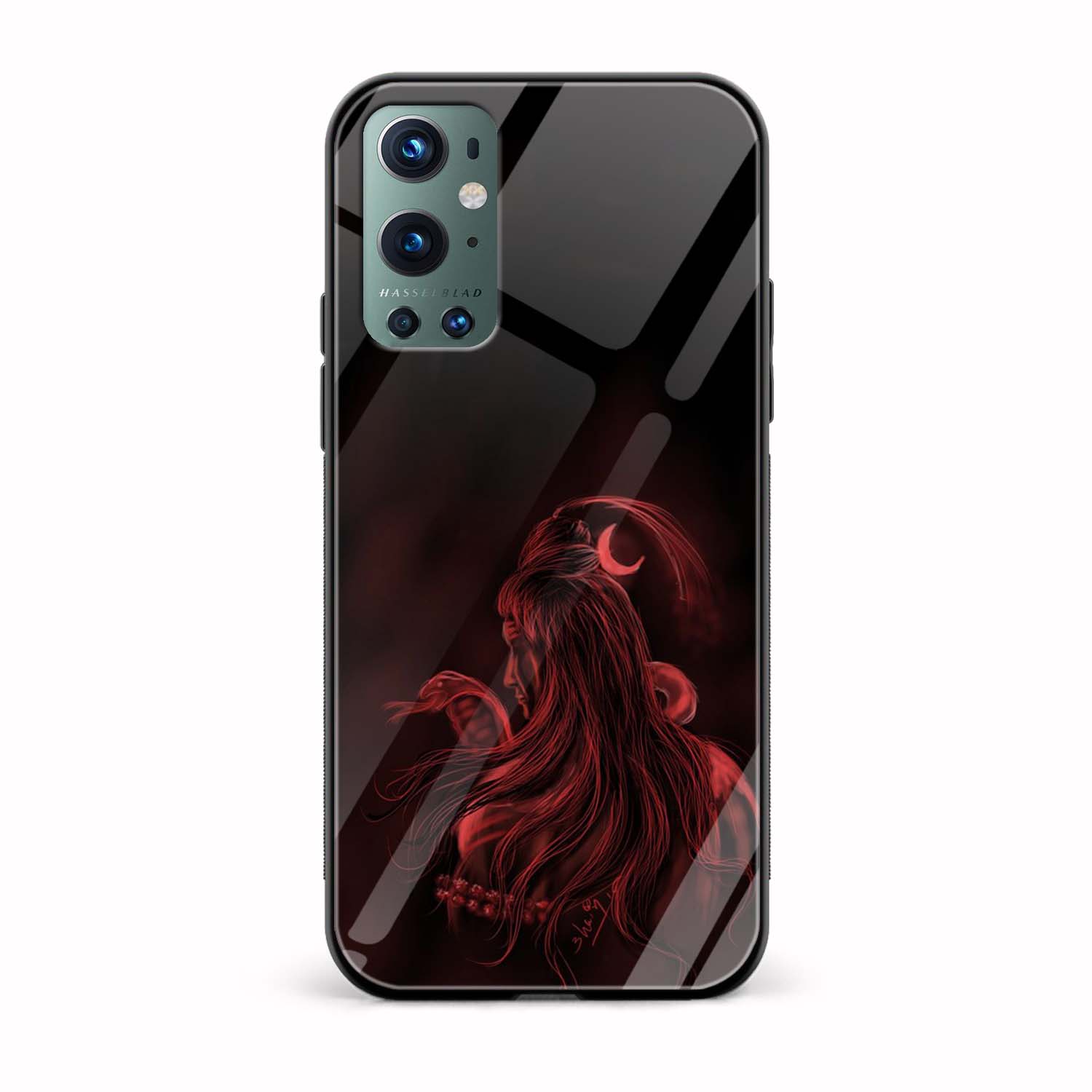 Lord Shiva Printed Glass Back Phone Case Lord Shiva Printed Glass Back Phone Case - Image 1