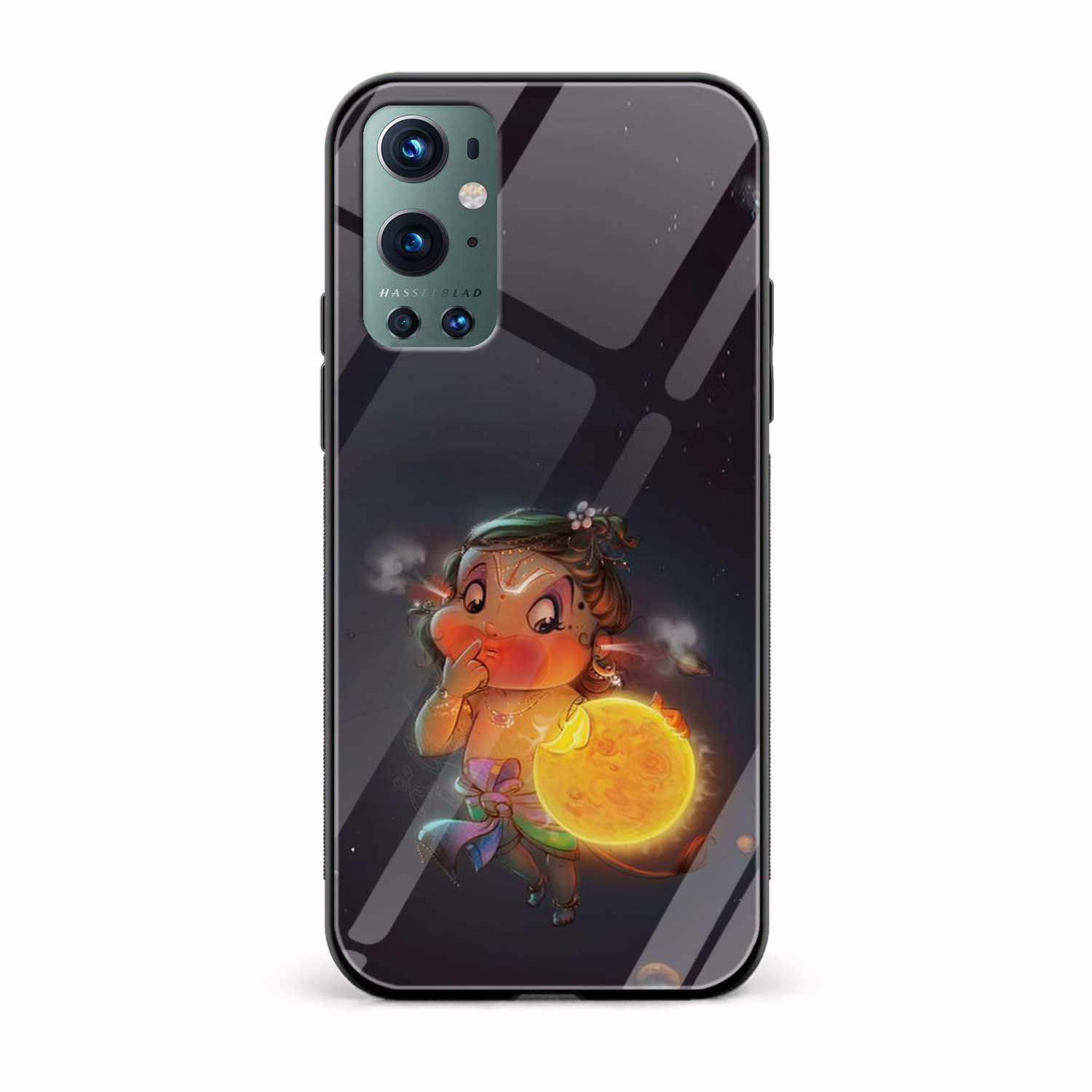 Lord Hanuman Printed Glass Back Phone Case Lord Hanuman Printed Glass Back Phone Case - Image 1