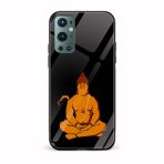 Lord Hanuman Printed Glass Back Phone Case