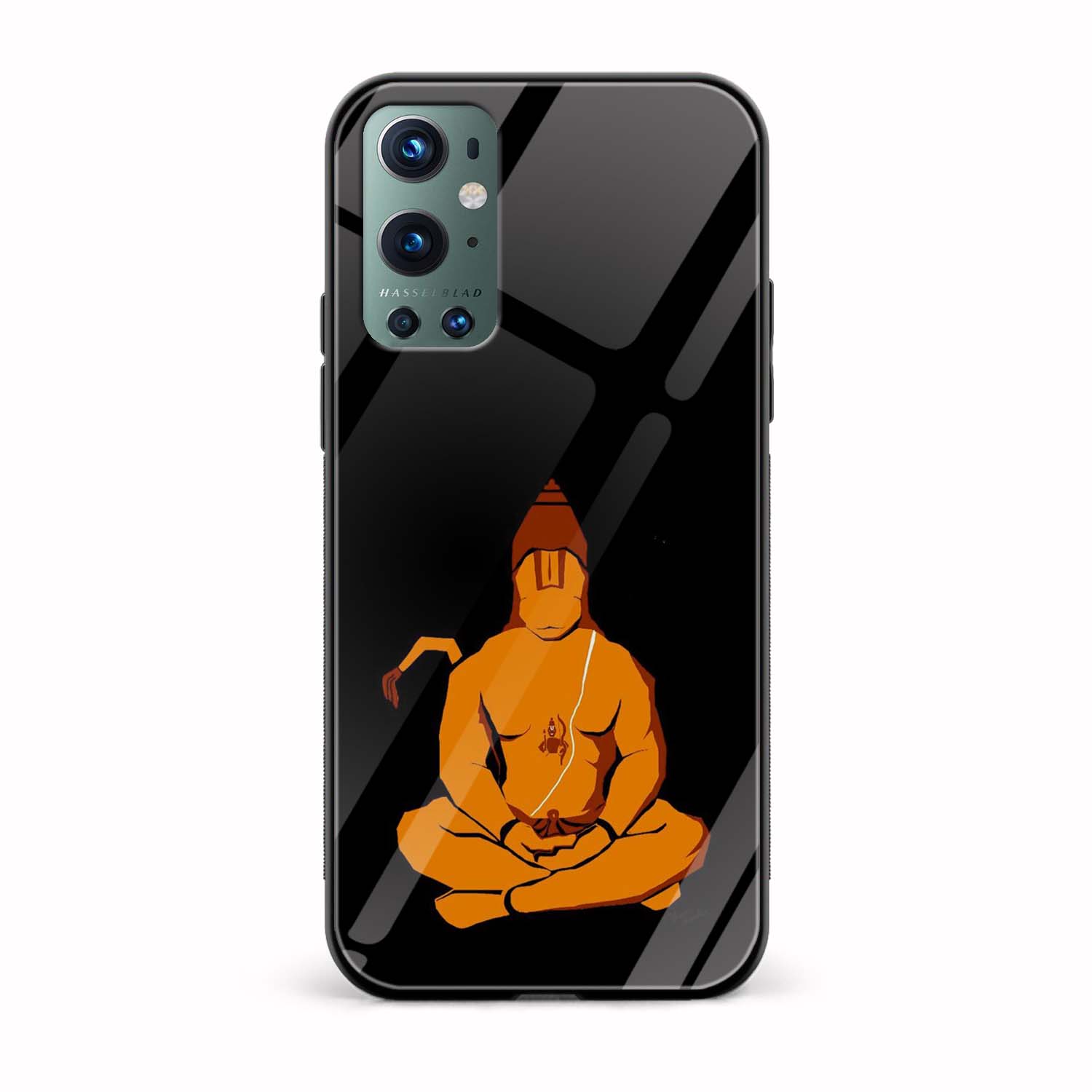 Lord Hanuman Printed Glass Back Phone Case Lord Hanuman Printed Glass Back Phone Case - Image 1