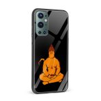 Lord Hanuman Printed Glass Back Phone Case - Image 2