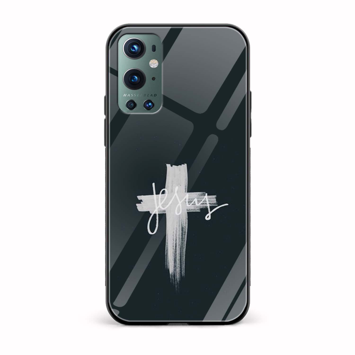 Jesus Printed Glass Back Phone Case Jesus Printed Glass Back Phone Case - Image 1