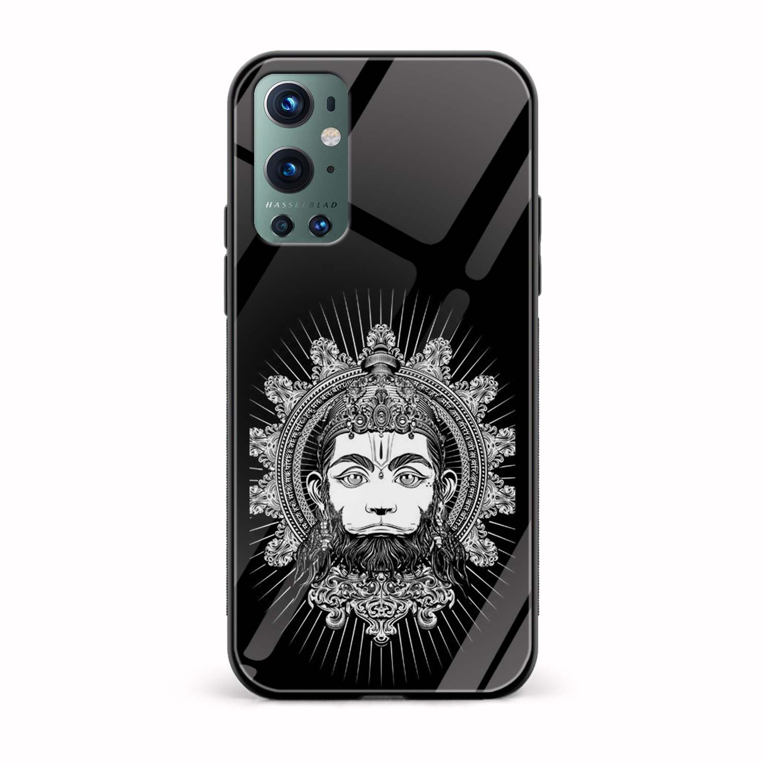Lord Hanuman Printed Glass Back Phone Case Lord Hanuman Printed Glass Back Phone Case - Image 1