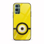 Minion Printed Glass Back Phone Case