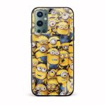 Minion Printed Glass Back Phone Case