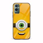 Minion Printed Glass Back Phone Case