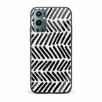 Black and White Printed Glass Back Phone Case
