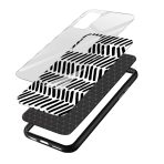 Black and White Printed Glass Back Phone Case - Image 3