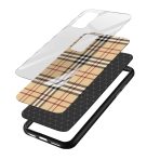 Checks Printed Glass Back Phone Case - Image 3