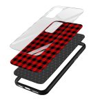 Checks Printed Glass Back Phone Case - Image 3