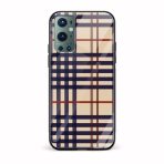 Checks Printed Glass Back Phone Case