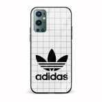 Black and White Printed Glass Back Phone Case