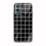 Black and White Printed Glass Back Phone Case