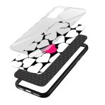 Black and White Printed Glass Back Phone Case - Image 3