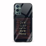 Typography - Don't Stop Printed Glass Back Phone Case