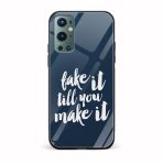 Typography Printed Glass Back Phone Case