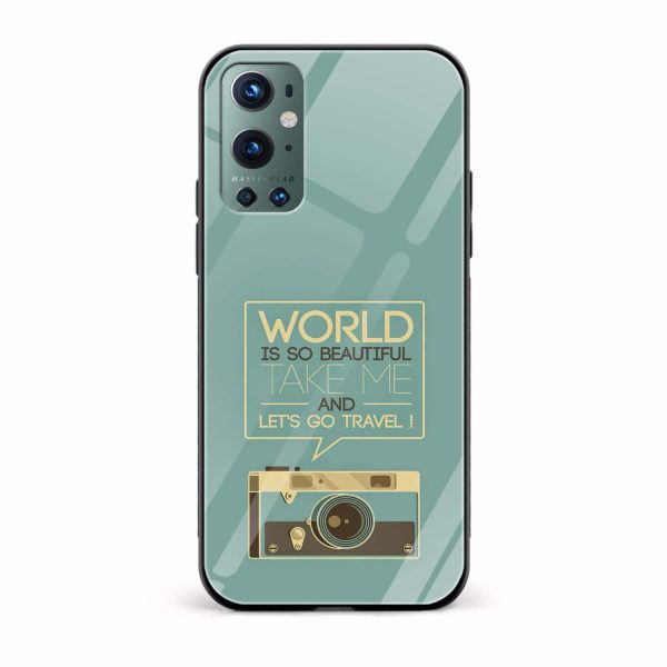 Typography - Let's Go Travel Printed Glass Back Phone Case