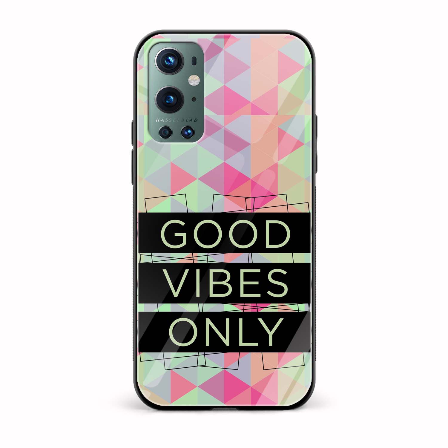 Typography Printed Glass Back Phone Case Typography Printed Glass Back Phone Case - Image 1