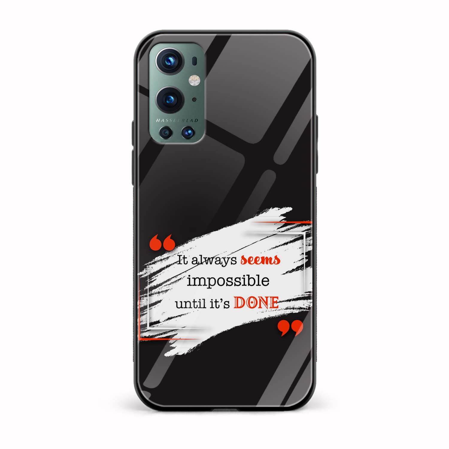Typography Printed Glass Back Phone Case Typography Printed Glass Back Phone Case - Image 1
