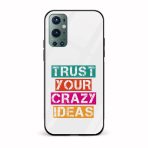 Typography Printed Glass Back Phone Case