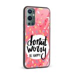 Typography- Don't Worry Printed Glass Back Phone Case - Image 2