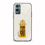 Typography Printed Glass Back Phone Case
