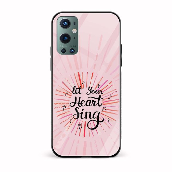 Typography - Let Your Heart Sing Printed Glass Back Phone Case