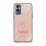 Typography Printed Glass Back Phone Case