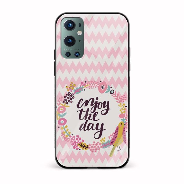 Typography - Enjoy The Day Printed Glass Back Phone Case