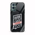 Typography Printed Glass Back Phone Case