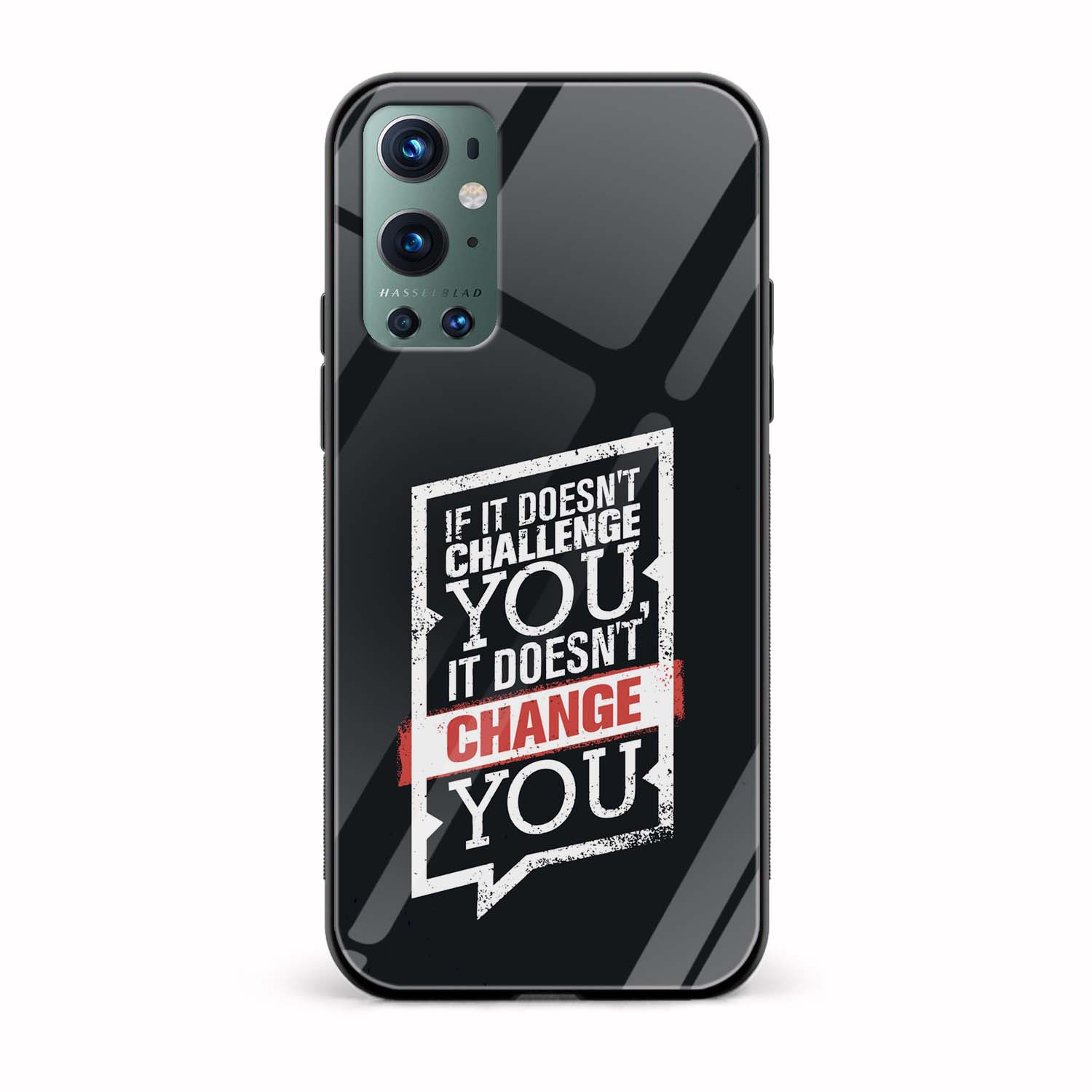 Typography Printed Glass Back Phone Case Typography Printed Glass Back Phone Case - Image 1